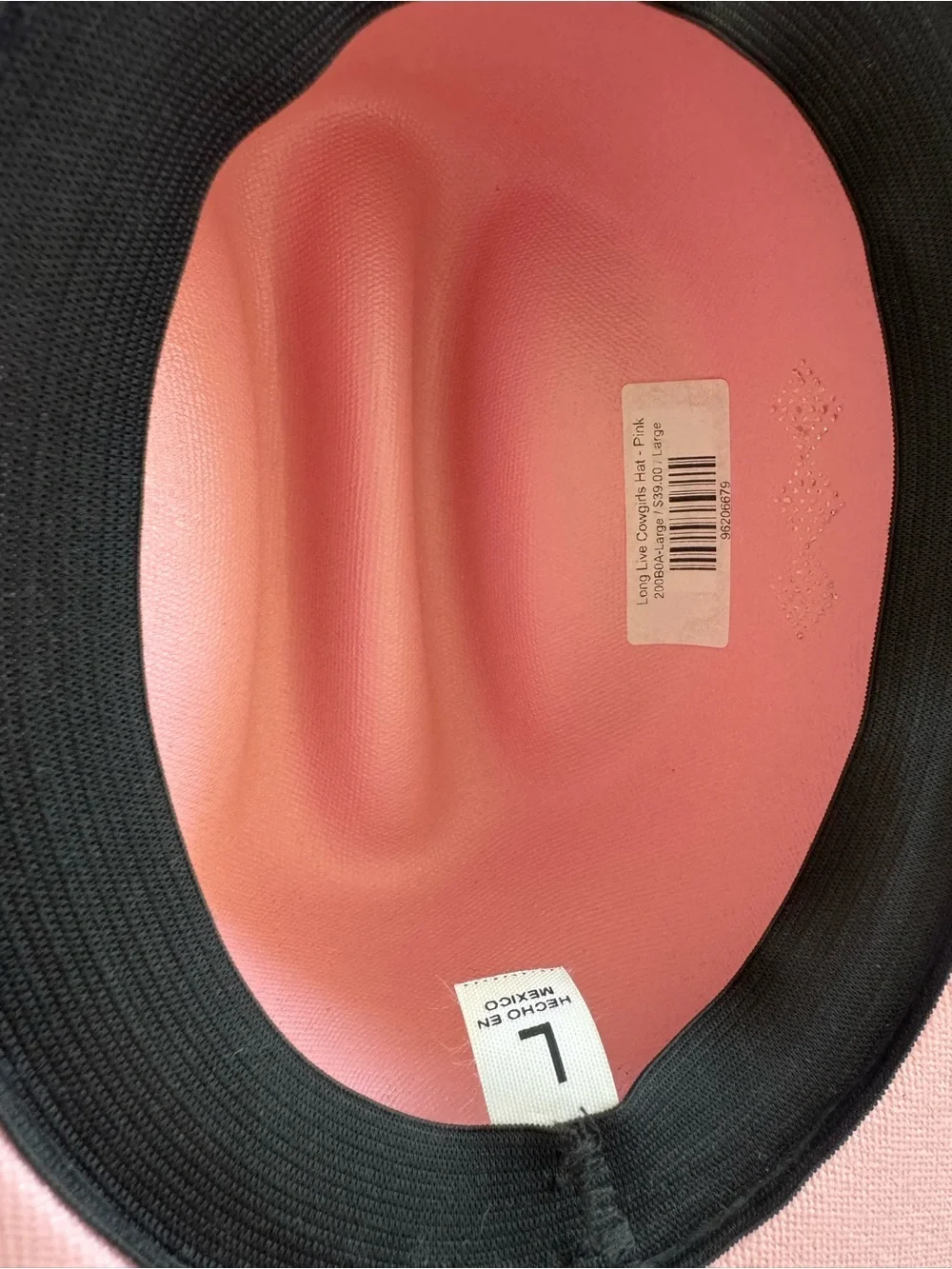 Long Live Cowgirls Pink Straw Western Cowboy Hat Size L